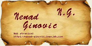 Nenad Ginović vizit kartica